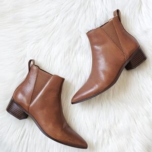 J. Crew Women's Size 6 Western Pointed Toe Genuine Leather Upper Brown Boots